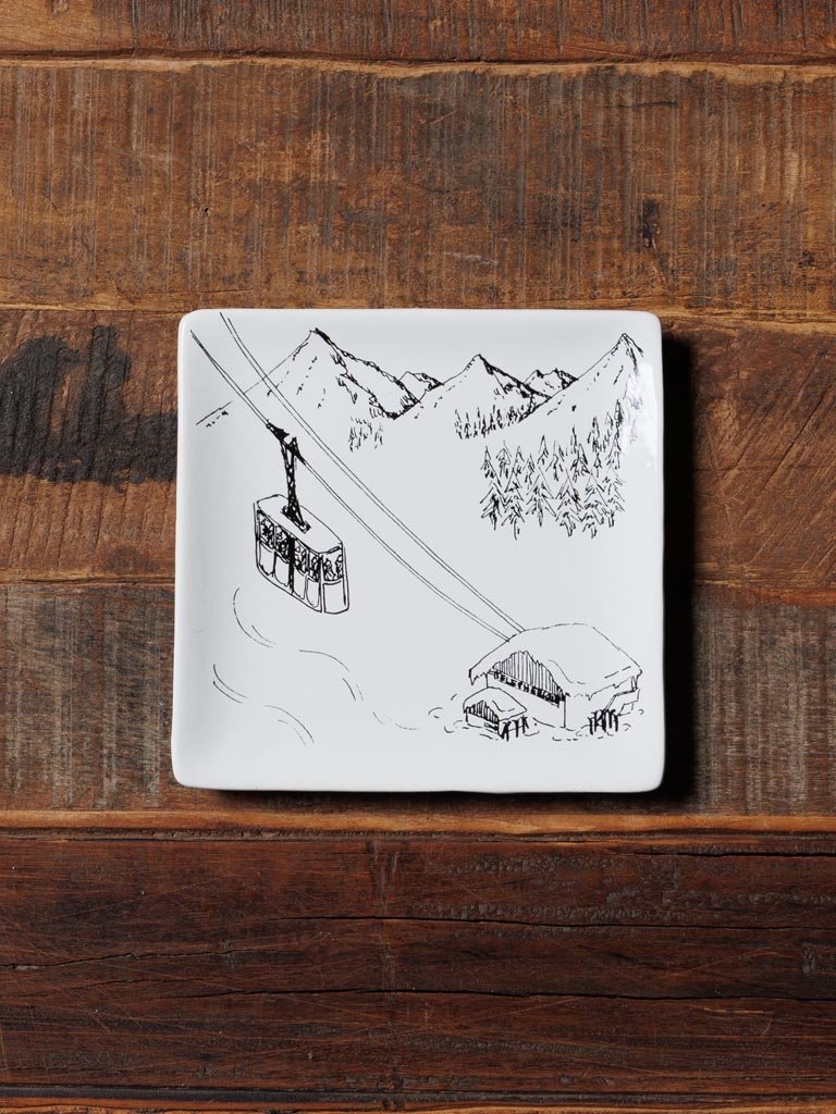 Plato Cuadrado Baqueira - #pino_y_jacaranda#