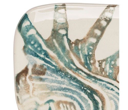 Plato de Aperitivo Frontera Pintado a Mano - pino_y_jacaranda