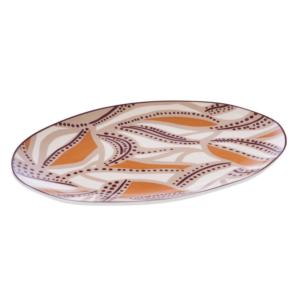 Plato Ovalado Nocturno - pino_y_jacaranda