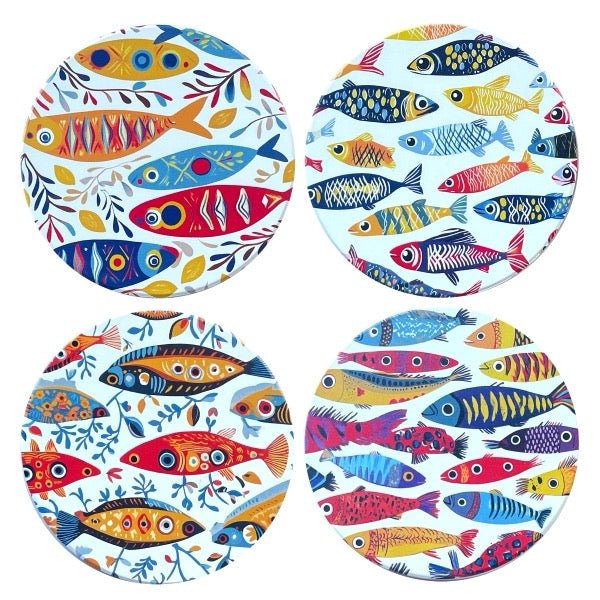 Posavasos Acuarela Marina - pino_y_jacaranda