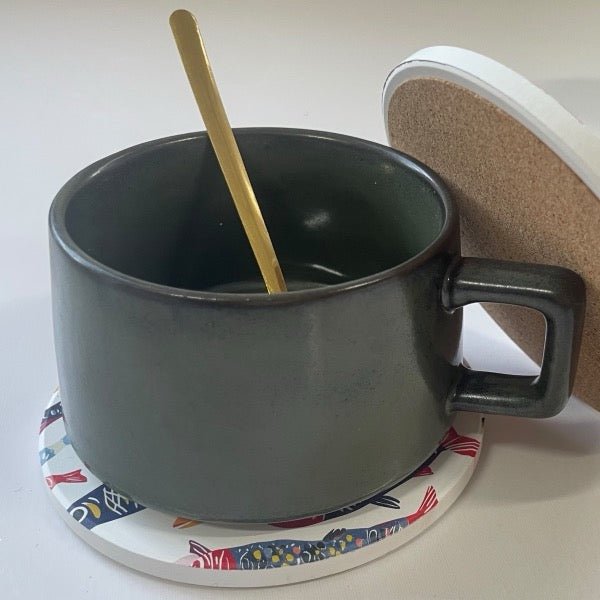 Posavasos Acuarela Marina - pino_y_jacaranda