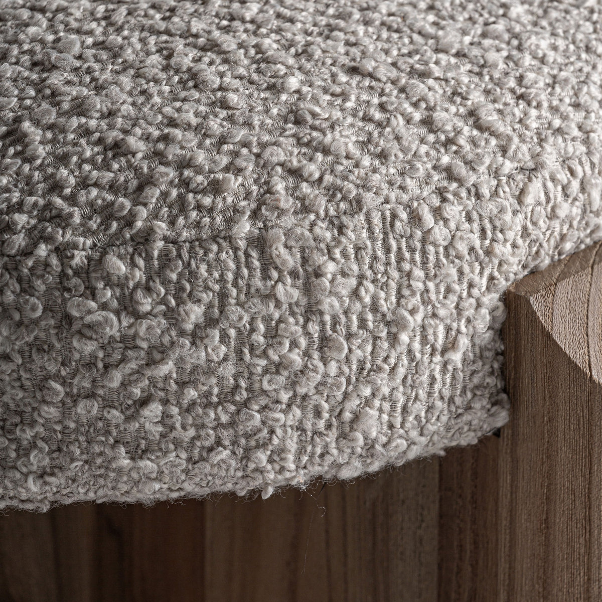Reposapiés de olmo y poliéster Porquerolles beige