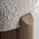 Reposapiés de olmo y poliéster Porquerolles beige