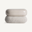 Reposapiés tapizado beige Utiel