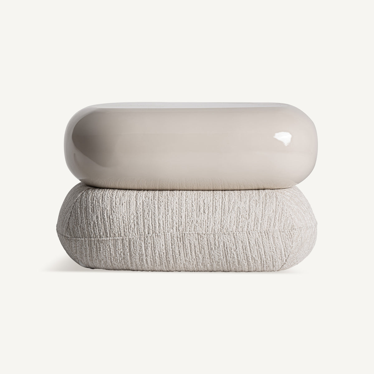 Reposapiés tapizado beige Utiel