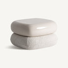 Reposapiés tapizado beige Utiel