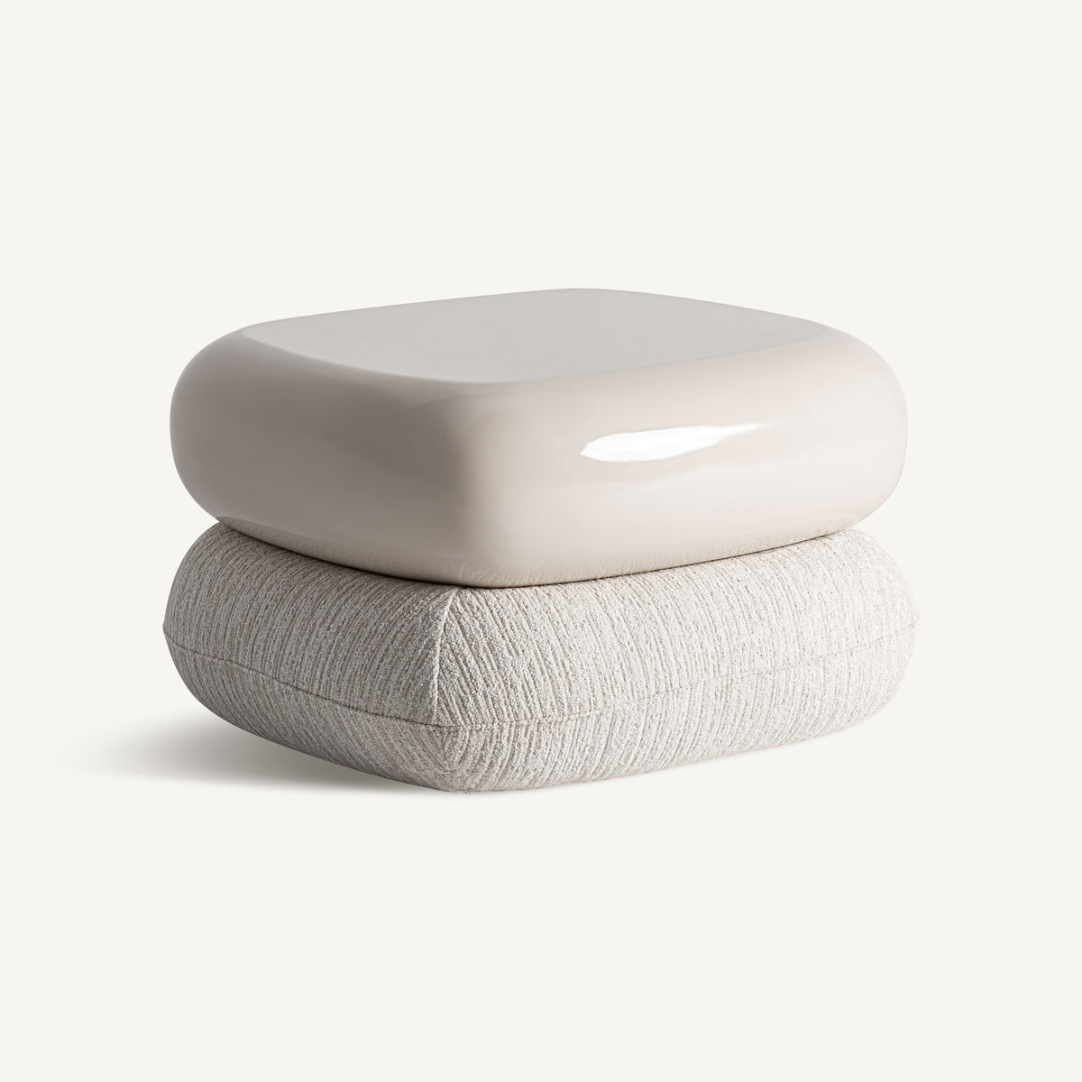 Reposapiés tapizado beige Utiel