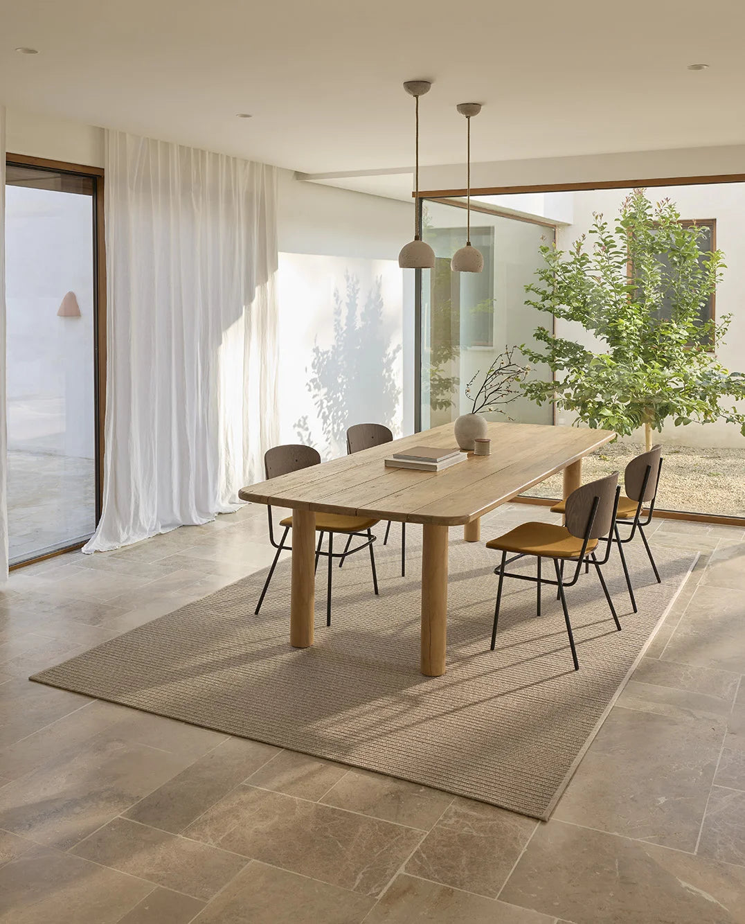 Alfombra rectangular de interior y exterior Marina