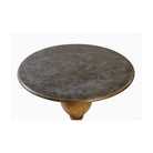 Mesa de comedor redonda de mármol y madera Faraján