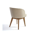 Sillón redondeado tapizado de roble medio Combarro