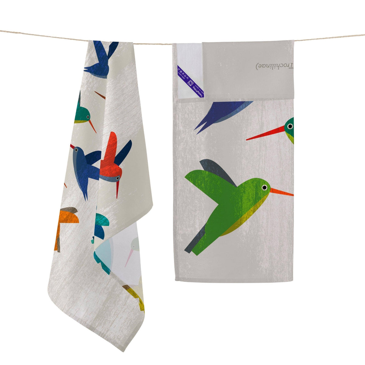 Set 2 Paños de Cocina Colibri 70x50 cm - pino_y_jacaranda