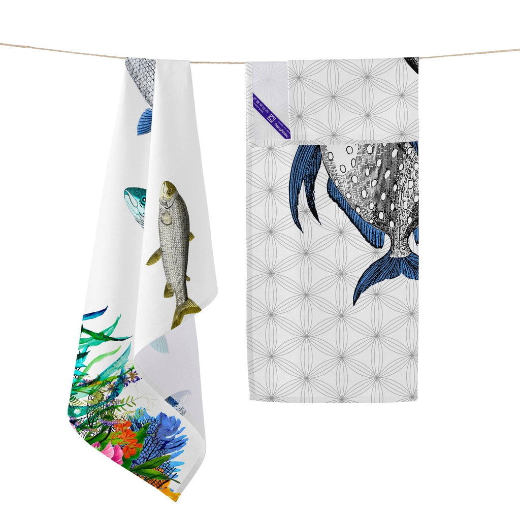 Set 2 Paños de Cocina Fish 70x50 cm - pino_y_jacaranda