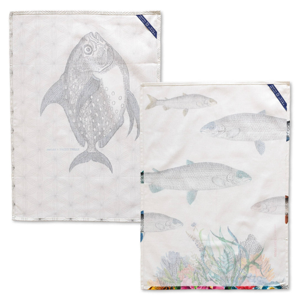Set 2 Paños de Cocina Fish 70x50 cm - pino_y_jacaranda