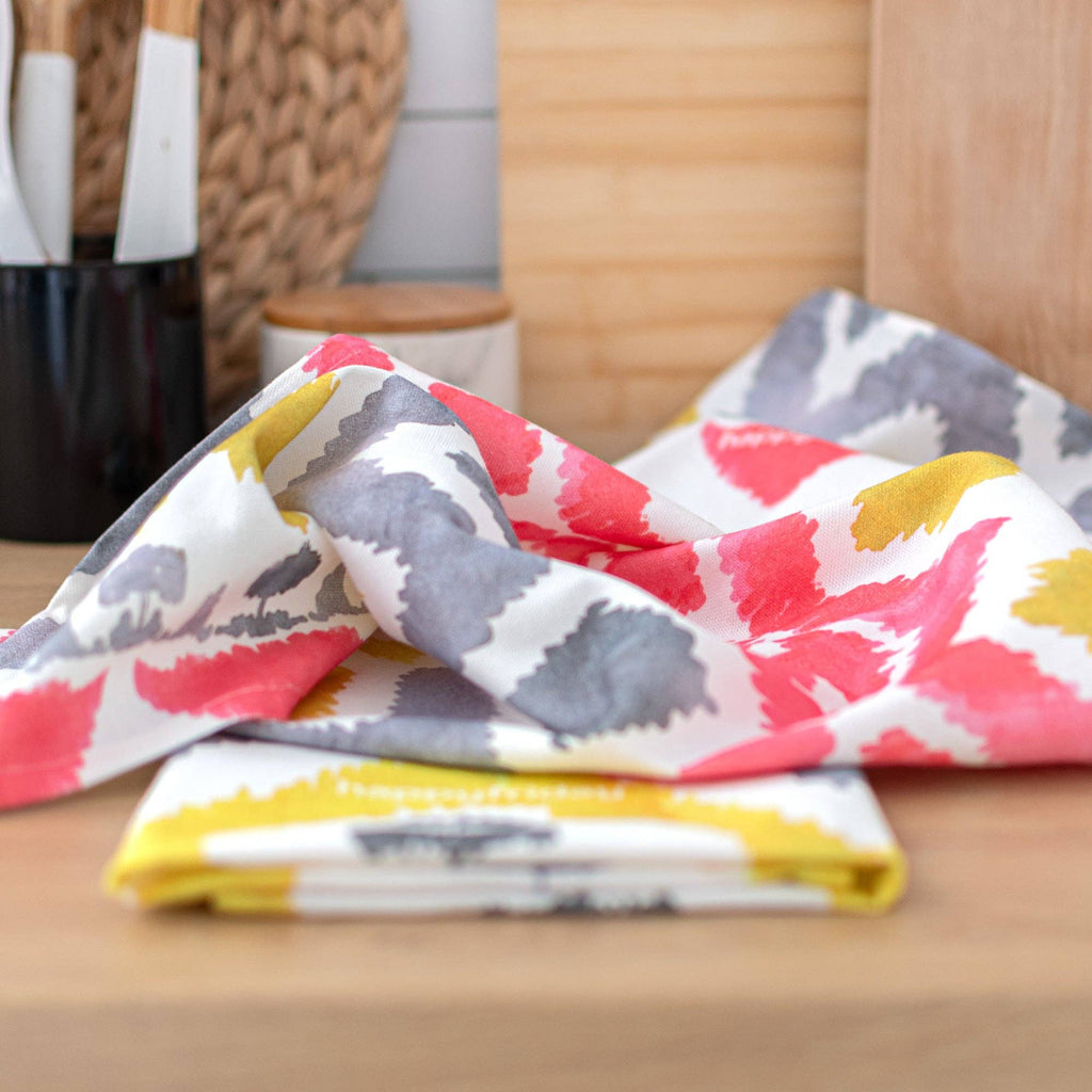 Set 2 Paños de Cocina Ikats 70x50 cm - pino_y_jacaranda