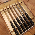 Set de 6 cuchillos chuleteros Maglionero Iside POM con caja de madera