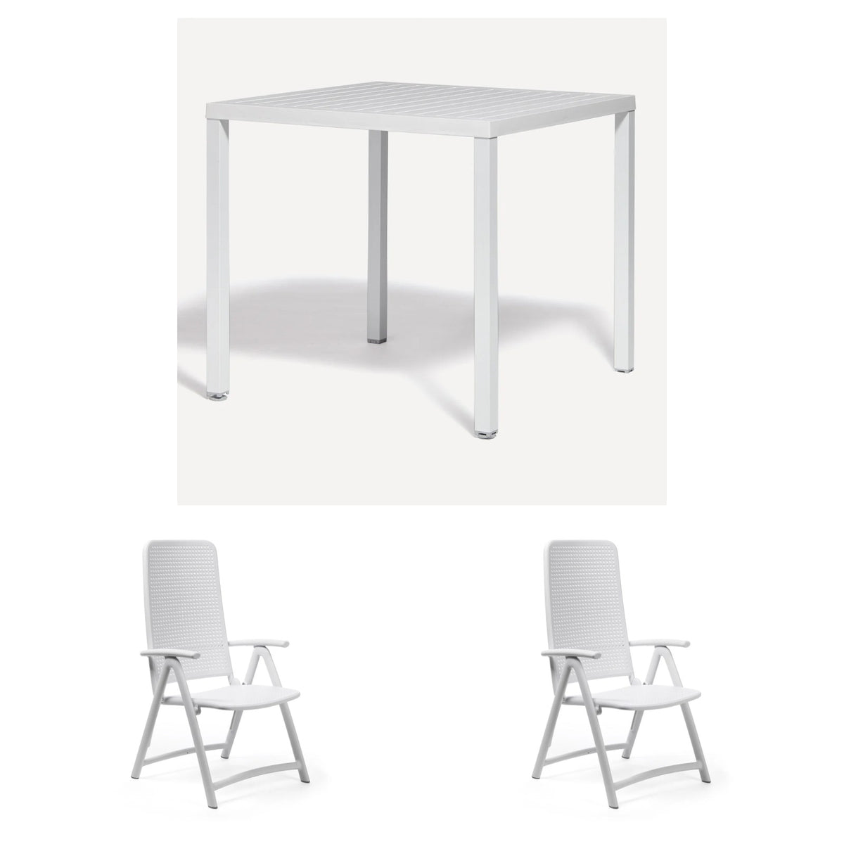Set de mesa Cube y sillones plegables Darsena Nardi