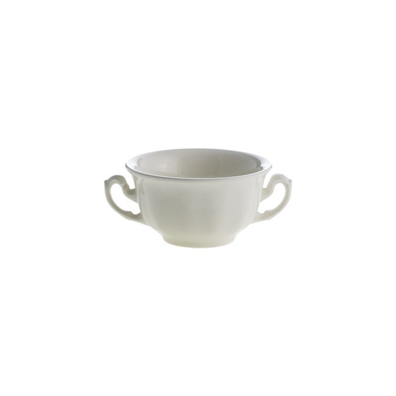 Set de 12 Tazas de Consomé con Platillos La Cartuja Colección Aurora Blanca - #pino_y_jacaranda#