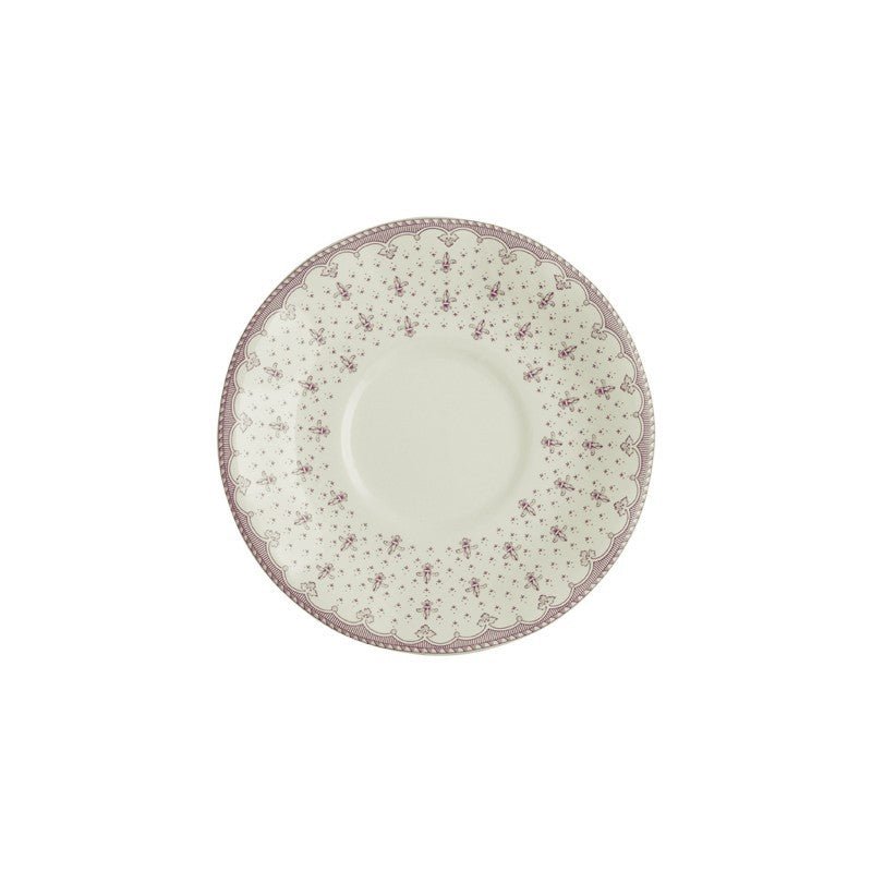 Set de 12 Tazas de Desayuno con Platillos La Cartuja Colección Flor de Lis Rosa - #pino_y_jacaranda#