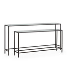 Set de 2 consolas de cristal y metal Lavradio