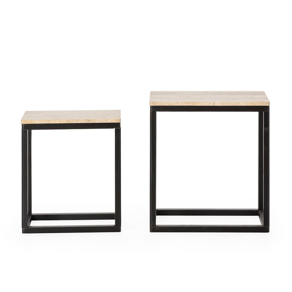 Set de 2 Mesas Auxiliares Albillos I - #pino_y_jacaranda#