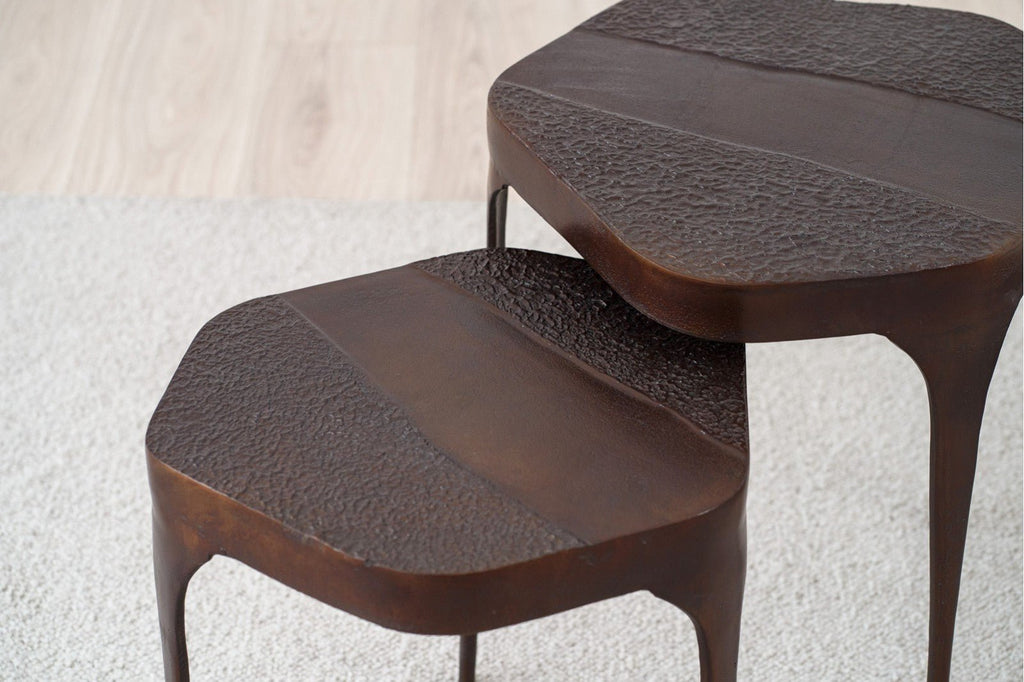 Set de 2 Mesas Auxiliares Anin - pino_y_jacaranda