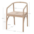 Set de 2 sillas con brazos de roble Denebola