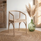 Set de 2 sillas con brazos de roble Denebola