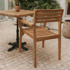 Set de 2 sillas con brazos de teca Ottavia