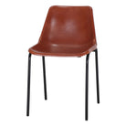 Set de 2 sillas de acero y piel de cabra Sole