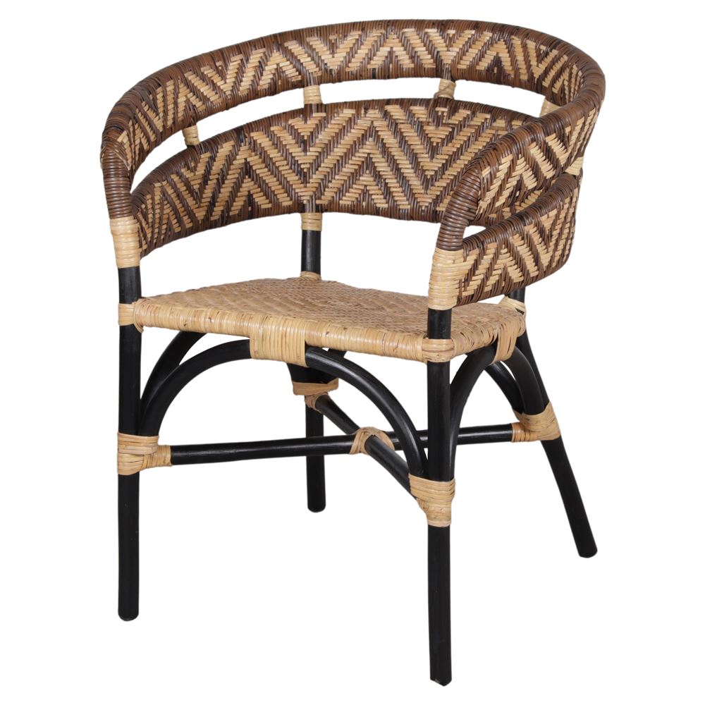 Set de 2 sillas de bambú y ratán Alix