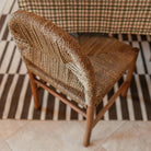 Set de 2 sillas de caoba y fibra marina Ester