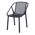 Set de 2 sillas de exterior apilable de polipropileno Nidia