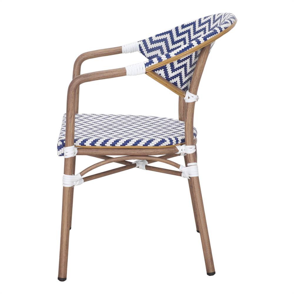 Set de 2 sillas de exterior con brazos de aluminio Celso