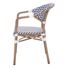 Set de 2 sillas de exterior con brazos de aluminio Celso