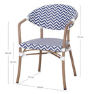 Set de 2 sillas de exterior con brazos de aluminio Celso
