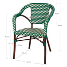 Set de 2 sillas de exterior con brazos Guido