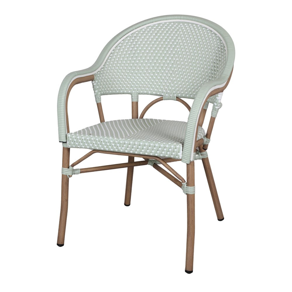 Set de 2 sillas de exterior con brazos Pier