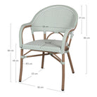 Set de 2 sillas de exterior con brazos Pier