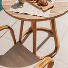 Set de 2 sillas de exterior de aluminio con brazos Alhena