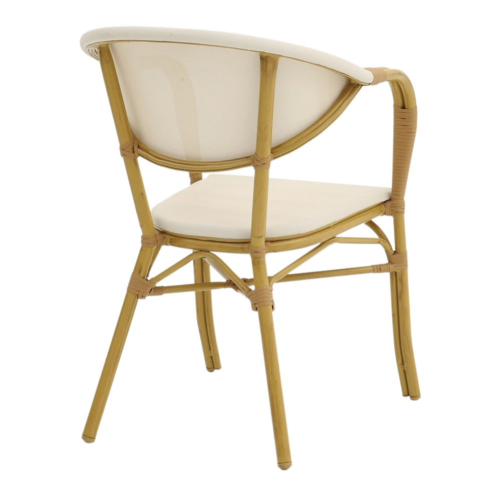 Set de 2 sillas de exterior de aluminio con brazos Alhena