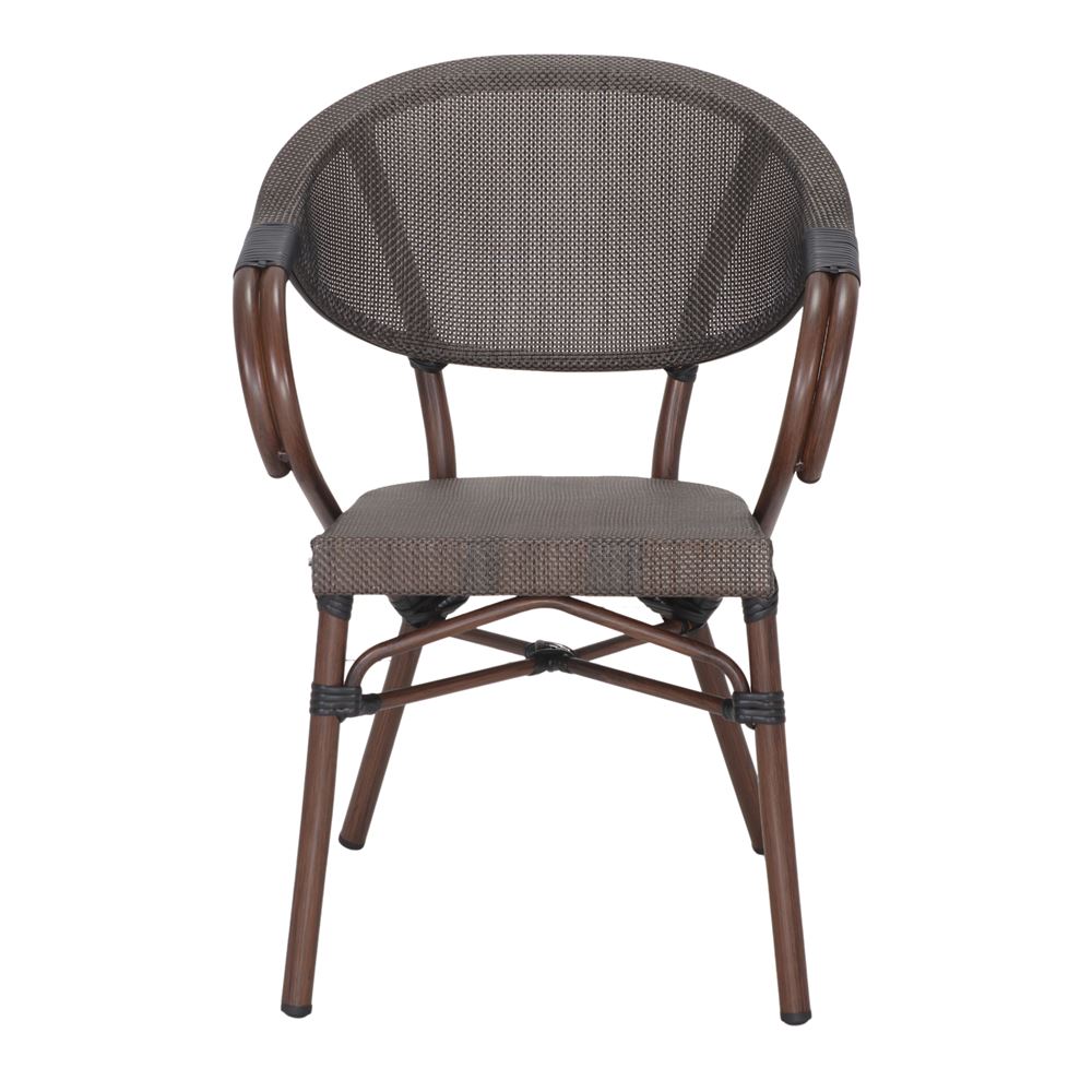 Set de 2 sillas de exterior de aluminio con brazos Imelda