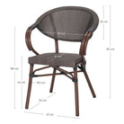 Set de 2 sillas de exterior de aluminio con brazos Imelda