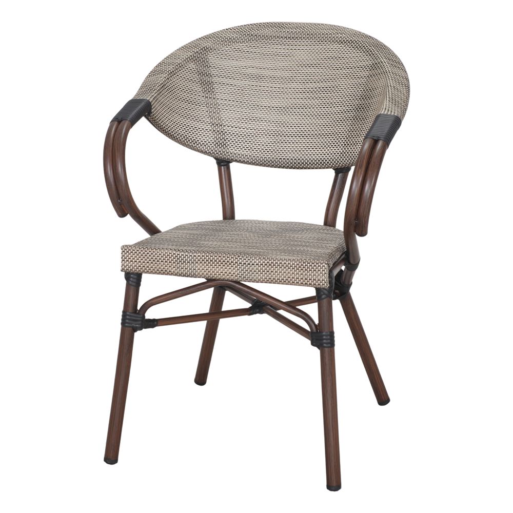 Set de 2 sillas de exterior de aluminio efecto bambú Massimo