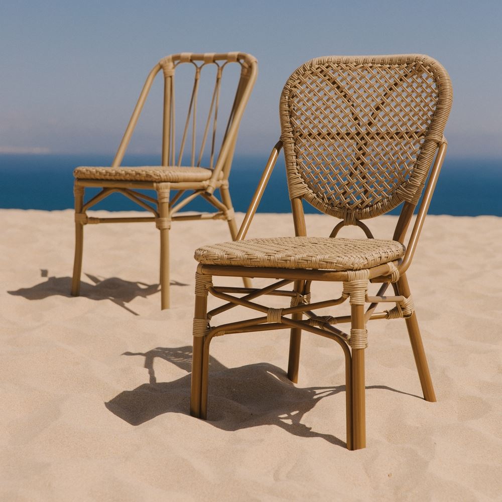 Set de 2 sillas de exterior de aluminio Nedda