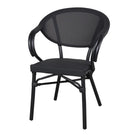 Set de 2 sillas de exterior de aluminio negro Minerva