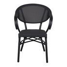 Set de 2 sillas de exterior de aluminio negro Minerva