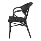 Set de 2 sillas de exterior de aluminio negro Minerva