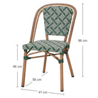 Set de 2 sillas de exterior de aluminio Nicanor