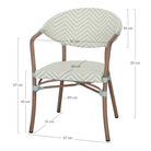 Set de 2 sillas de exterior de aluminio Oreste