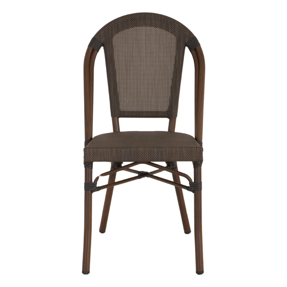 Set de 2 sillas de exterior de aluminio sin brazos Beatriz